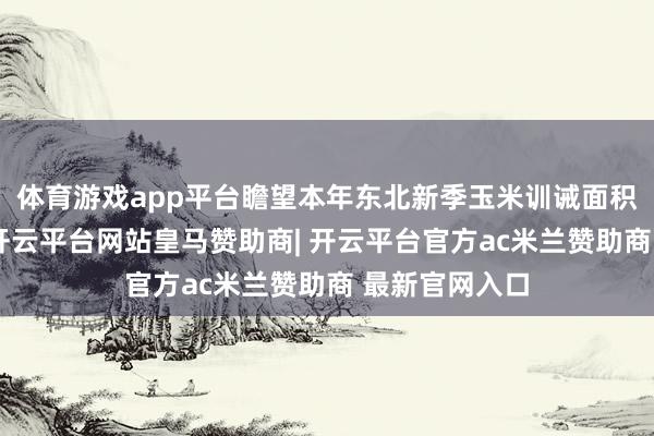 体育游戏app平台瞻望本年东北新季玉米训诫面积有下落趋势-开云平台网站皇马赞助商| 开云平台官方ac米兰赞助商 最新官网入口